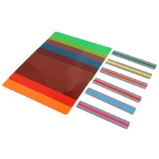 12 Pcs Guided Reading Strips Set Colored Overlays Dyslexia Tools Correction3863