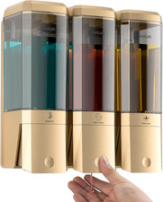 Shampoo and Conditioner Dispenser,Shower Dispenser 3 Chamber No Drill Shampoo Di