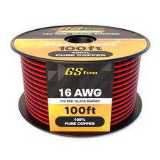 16 Gauge Wire 100ft Oxygen Free, OFC Pure Copper Electrical 12v Low Voltage S...