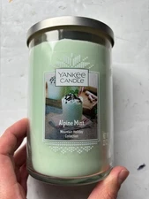 Yankee Candle Alpine Mint​ Jar/Container Candle Two Wick - 22oz New