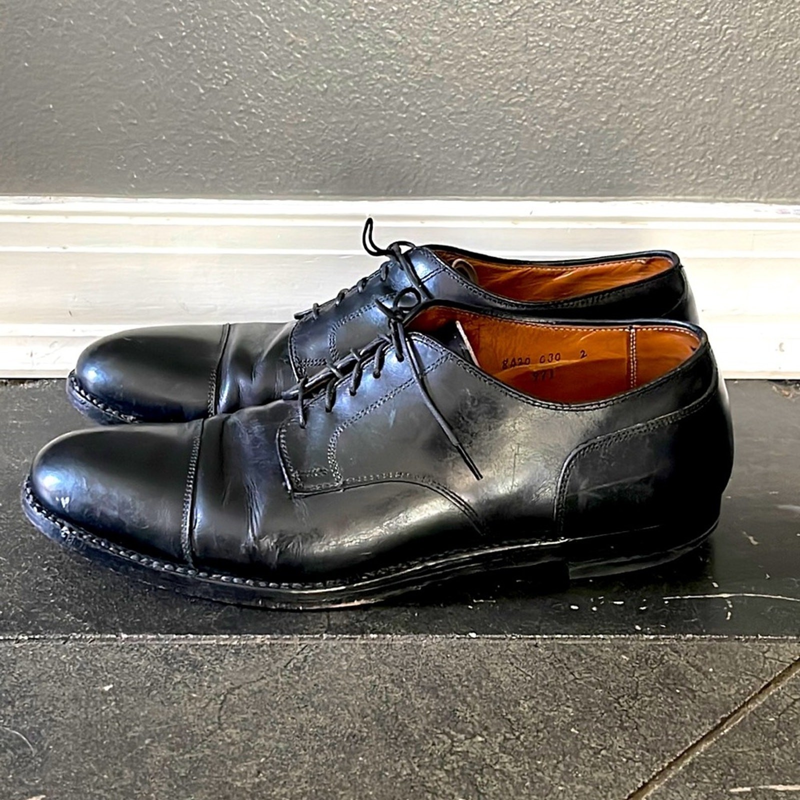 Alden 971 Black Calfskin Straight Tip Blucher | Alden Model Alden 971 Black Calfskin Straight Tip Blucher | Alden Model