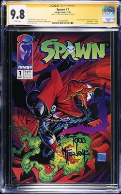   IMAGE SPAWN 1 CGC 9.8 SS 1992 SIGNED BY TODD MCFARLANE 1ST SPAWN   