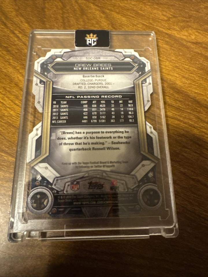 2014 Topps Strata - Die-Cuts Drew Brees #SDC-DBR - Image 2 of 2