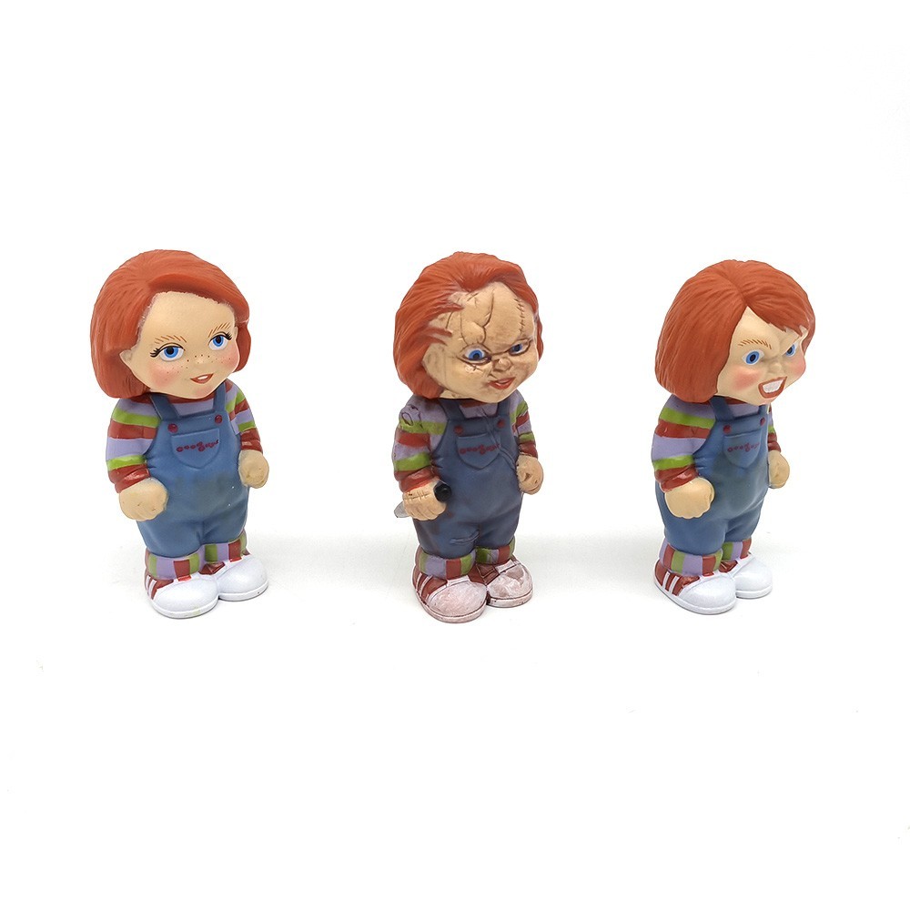 CHUCKY FIGURE チャッキー3点セット 3pcs/set Child's Play Chucky Figures 3'' Model Toys Good Guy Toys