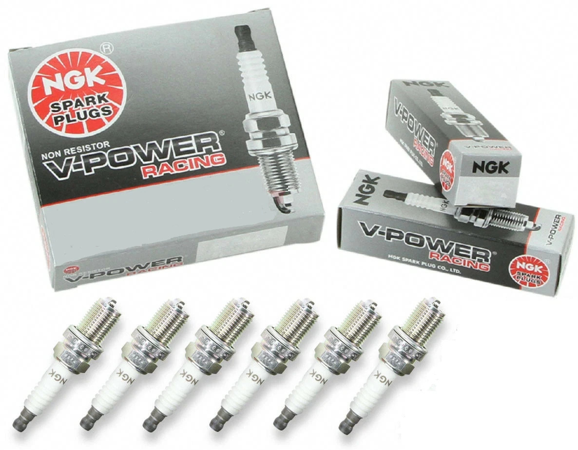 6 pcs - NGK V-Power for Honda Racing Spark Plugs Turbo R5671A-7 / 4091 OEM Set