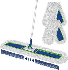 Large Industrial Flat Mop: 104Cm Wide Heavy Duty Dust Mop for Hardwood Floors...
