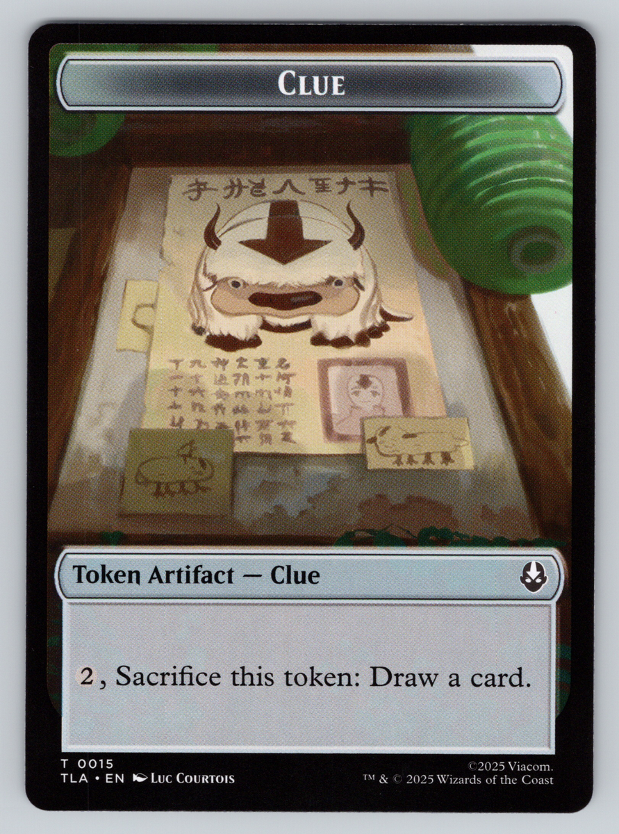 Ally | Clue - Double Sided Token - MTG Avatar: The Last Airbender