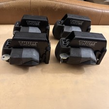 Lot Of 4 Thule 1054 Roof Rack Feet Towers For Raised Rails Square Bars Keys Read