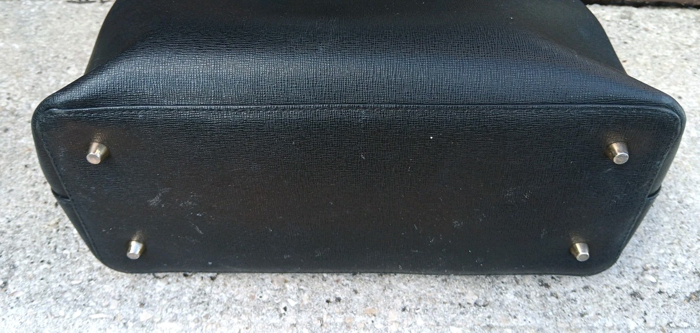 Furla Black Leather Multi-sectioned Zippered Tote… - image 8