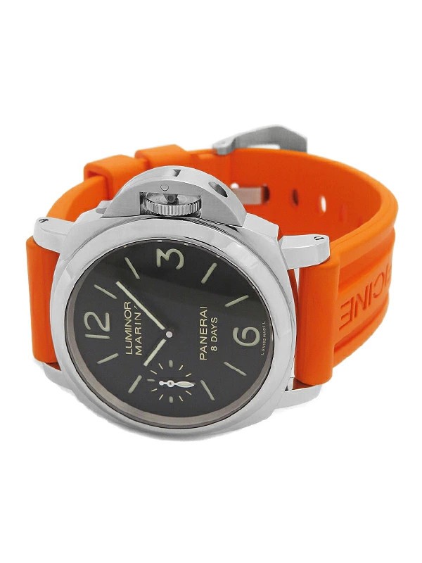 PANERAI WATCH LUMINOR MARINA 8 DAYS PAM00510 P-SERIAL MANUAL BLACK DIAL SS MEN'S