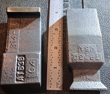 (2)Aircraft Bucking Bars: ATI AT638 1.25# & TP 2.5# Rivet Dollys Hardened Steel