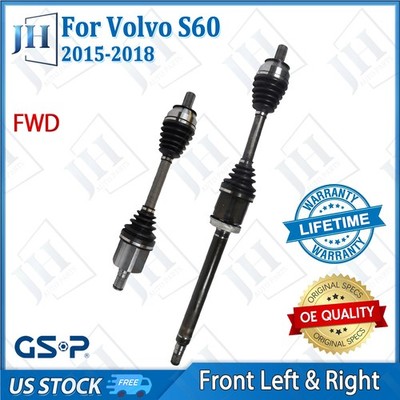 OE Front Pair Left Right CV Axle Shaft For 15 16 17 18 Volvo S60 V60 L4-2.0L FWD