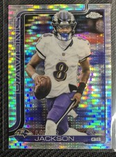2025 NFL Topps Chrome Football - Lamar Jackson QB BAL Silver Pulsar 💎🔥