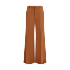 Chlo Orange Cotton Flared Pants