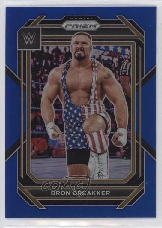 2023 Panini Prizm WWE Blue Prizm 95/199 Bron Breakker #161 09j5