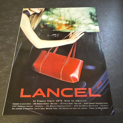 2001   LANCEL BAG   FRANCE Original Magazine Print AD   8 x 11 ADV18