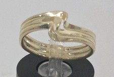 Vintage Sterling Silver Triple Wave Band Ring Sz: 6             J2 