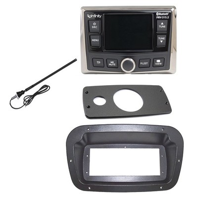 Infinity PRV315 Marine AM/FM/WB Radio, Black Long Range ANT,Adapter, Spa Bezel