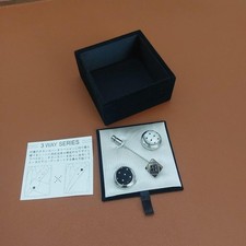 3 Way Series Cufflinks Lapel Pin Set Stylish Men'S Business Luxurious No Box K