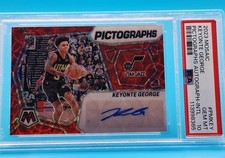 2023-24 Panini Mosaic Keyonte George Red Prizm Pictographs Auto-Intl RC PSA 10