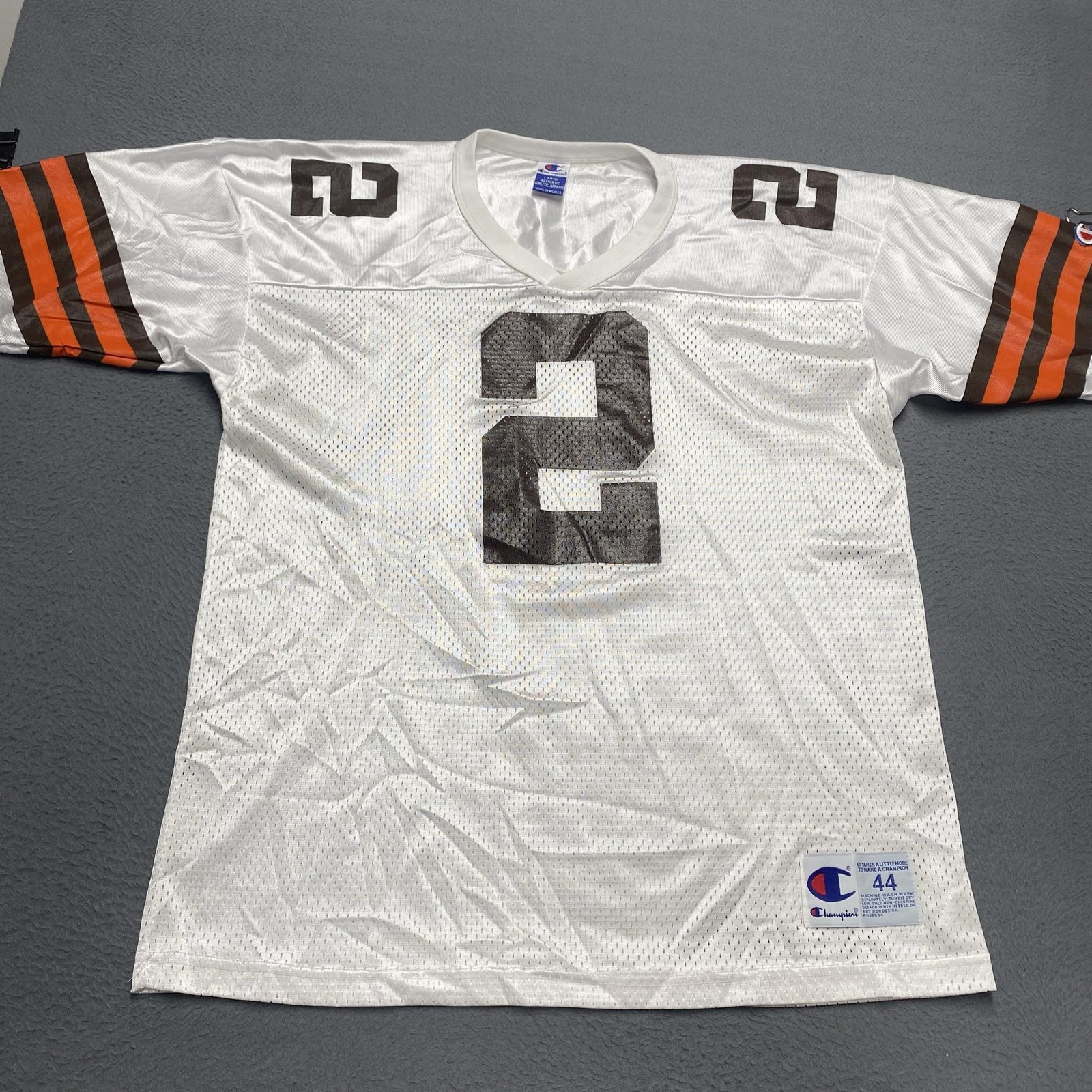 VTG Cleveland Browns Jersey Mens Large White NFL Football Tim Couch 2 Champion