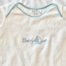 VTG Baby Dior Rare Terry 2-Piece 0-3 Months UNION MADE USA Heirloom Outfit Boat