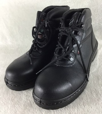 COFRA Leather Work Boots Mens 9 NEW ASPHALT Treadless Footwear Black New!