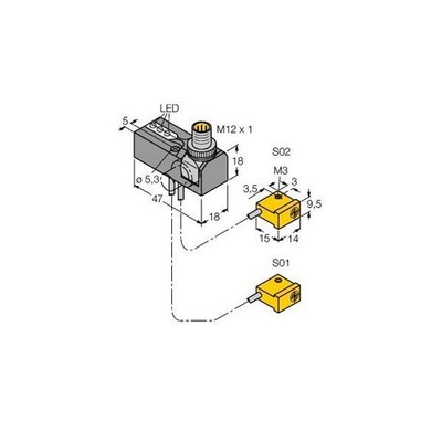 Turck Sensor NI2-Q9.5 #1650099 Induktiv Sensor