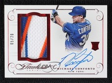 2016 Panini Flawless Rookie Ruby 5/20 Michael Conforto #RPAMC Patch Auto 19m2
