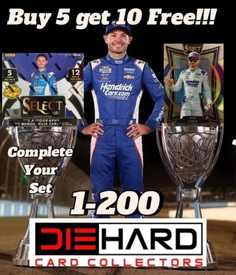 2025 Panini Select Nascar Racing  1-200 Pick the Card Buy 5 Get 10 Free