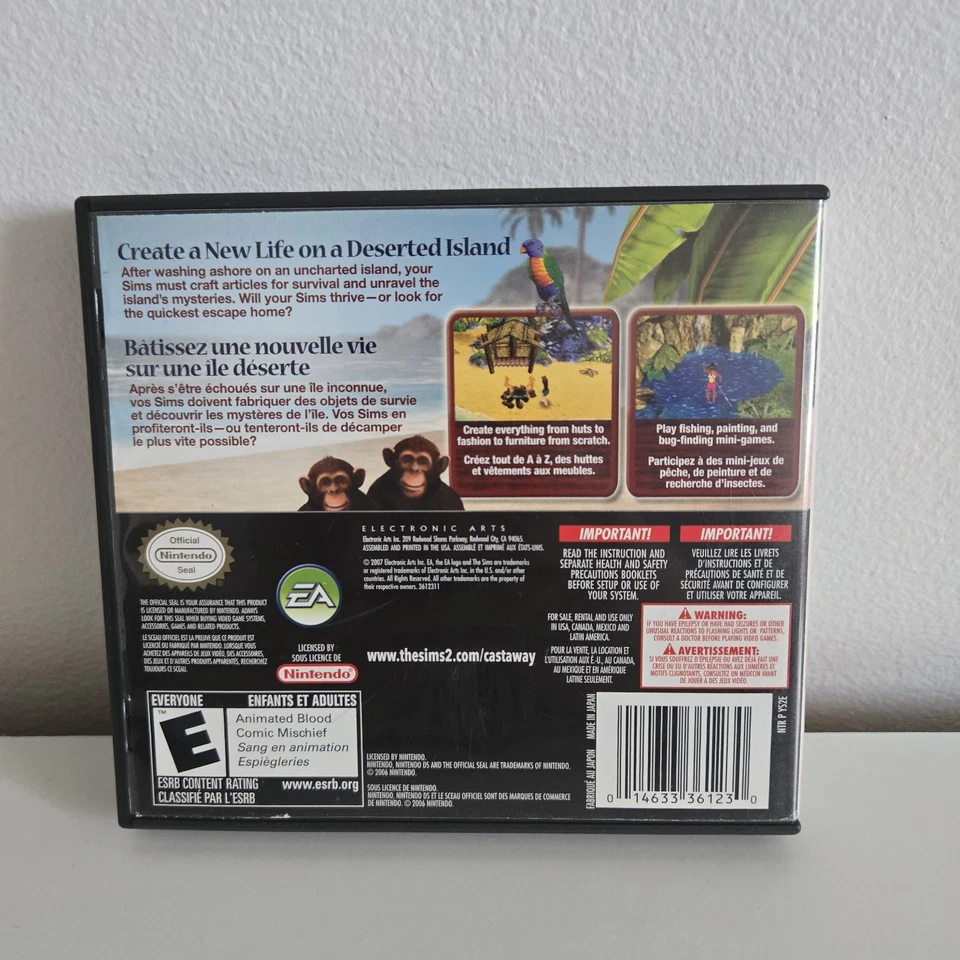 The Sims 2 Castaway DS Authentic Nintendo Castaways Simulation Game No Manual - Image 2 of 4