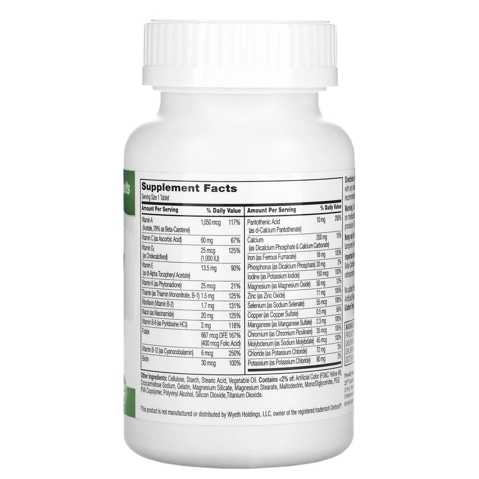 Sentry, Suplemento multivitamínico y multimineral para adultos, 130 comprimidos Foto 2 de 3