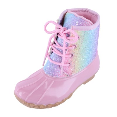 Josmo Kinder Regenbogen Glitter und Rosa Regenstiefel