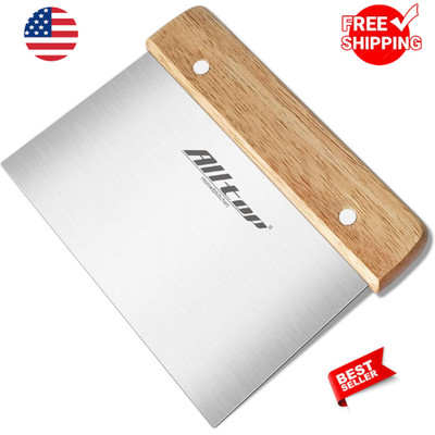Premium Stainless Steel Food Scraper for Bread and Pastry   Bench Scraper with