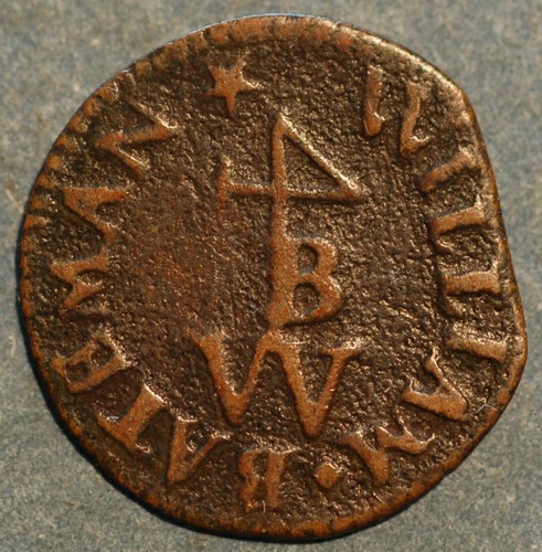 Farthing token of William Bateman Great Yarmouth in Norfolk 1656