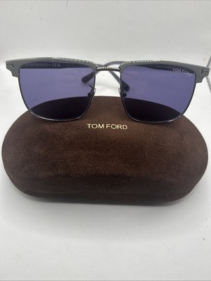 Tom Ford HUDSON 02 FT0997 H 51V Dark Ruthenium-Mastic/Blue Sunglasses
