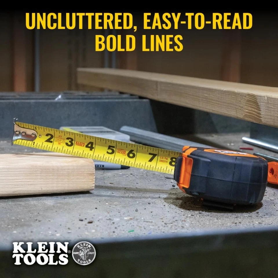 Klein Tools 16 Foot Tape Measure Durable Heavy Duty Nylon Coated Measuring Tool - Image 4 of 4