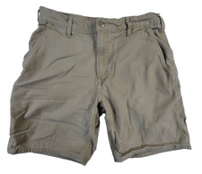 Carhartt B203 GKH Shorts Mens 34 workwear khaki 9" inseam Relaxed Fit utility