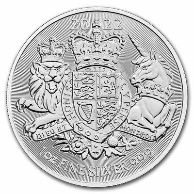 2022 Great Britain 1 oz Silver The Royal Arms BU