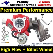 GEN1 High Flow Turbo Charger With Genuine Oil Feed Pipe For Kia Pro Ceed 1.6L