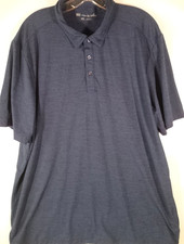 Travis Mathew-Mens Performance Polo Shirt-2XL XXL-Blue-GOLF-Short Sleeve Casual