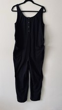Gap Maternity Black One Piece Romper Ankle Length Lightweight Sleeveless Size L