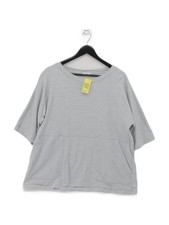 COS Women's Hoodie L Grey 100 Cotton Full Zip
