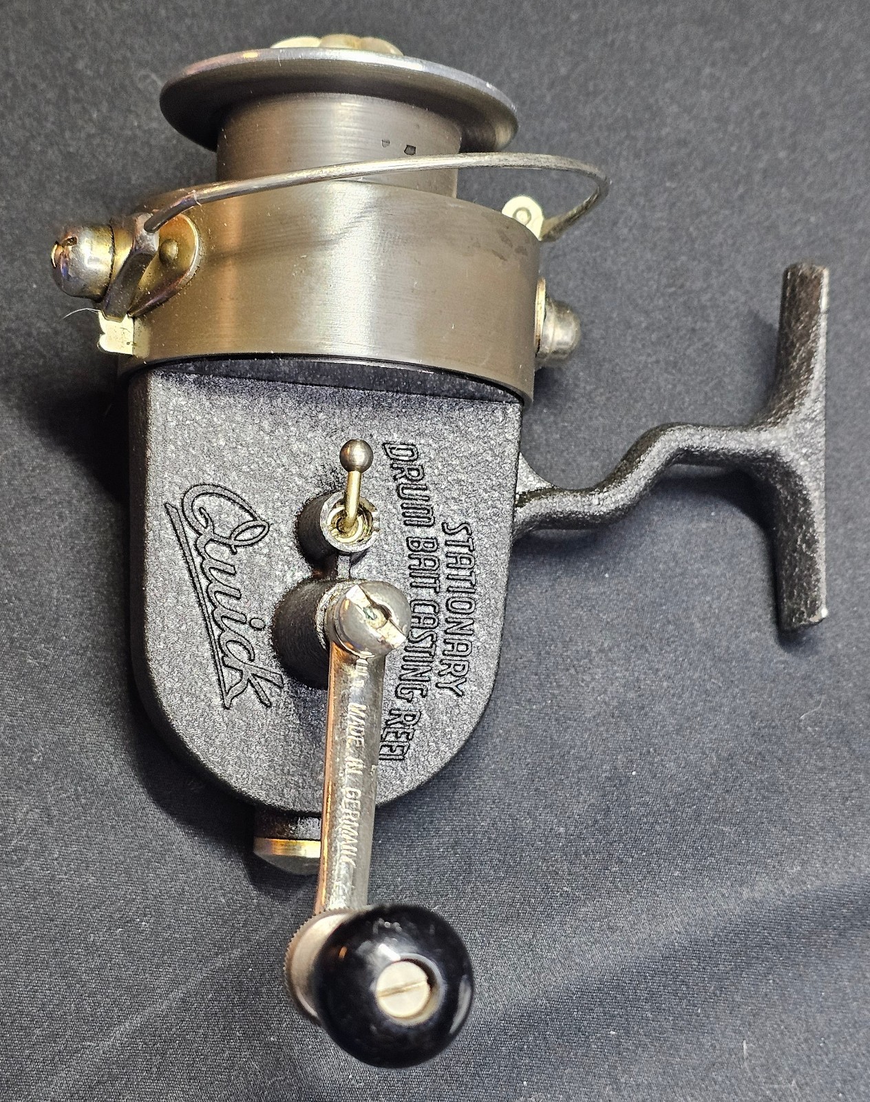 QUICK Stationar Rolle Dam Berlin SW68 Drum Bait Casting Fishing Reel Germany 