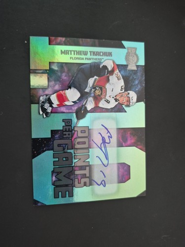 Matthew Tkachuk #PPG-15 2024 SkyBox Metal Universe Points Per Game Autograph card