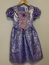 Disney Princess Rapunzel Tangled Dress Up Costume Fits Sizes 4-6X Purple Silver