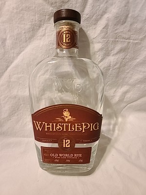 Whistle Pig 12 Year Rye Old World Cask Finish 86 Proof Empty Bottle With Cork