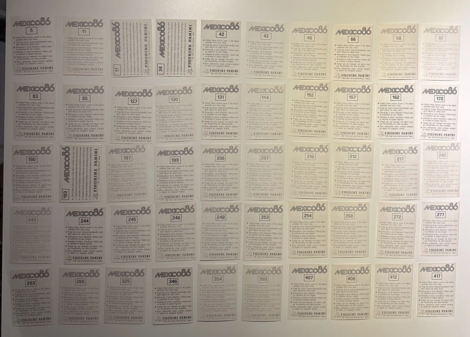 Panini Mexico World Cup 86 Football Stickers x50 1986 - Image 2 of 2