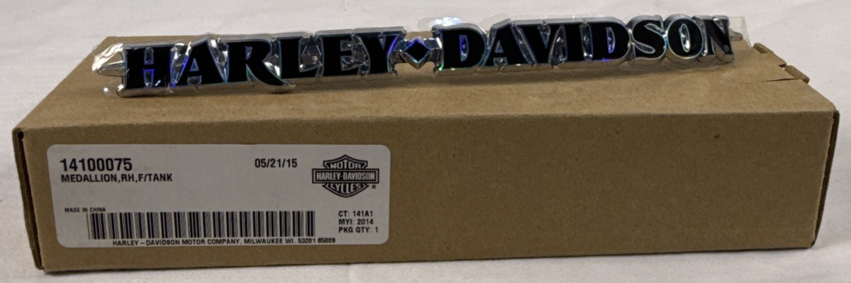 HARLEY DAVIDSON GENUINE RH FUEL TANK MEDALLION 14100075 | eBay