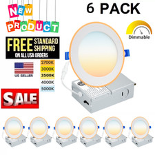 Recessed Lighting 4 Inch with Night Light, 4in LED Recessed Lights 5CCT Dimmable